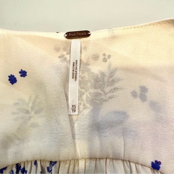 Free People Purple Haze Tiered Tunic Tank in Cream - Picture 3 of 6